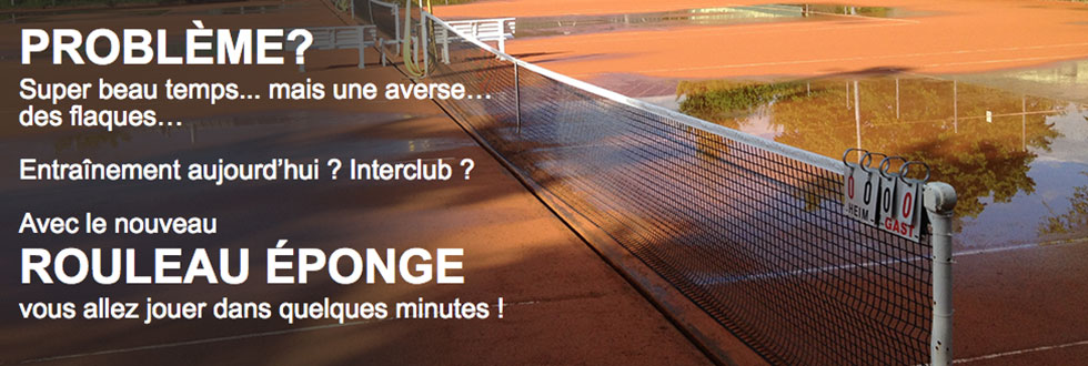 Tennisplatz trocknen - Schwammroller Reri